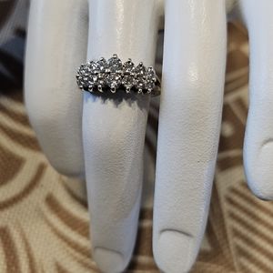 TRADE 1 CT. TW. Marquise Layered Diamond Ring in 14K White Gold